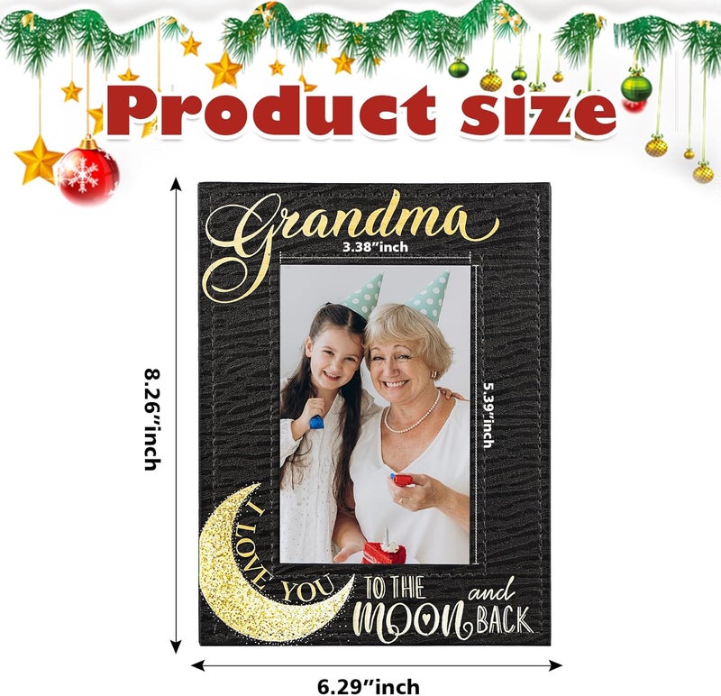 FLYAB Grandma Picture Frame - I Love You to the Moon and Back Picture Frame Gifts for Grandma Birthday and Mother's Day Christmas Gifts for Grandma - Image 4